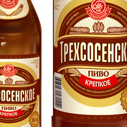 Серия этикеток пива для завода «Трехсосенский»