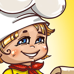 Персонаж и детская иллюстрация-раскраска для торговой марки Магги