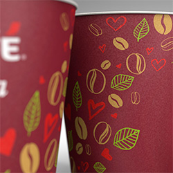 Серия дизайнов одноразовых стаканчиков для бренда Nescafe Alegria